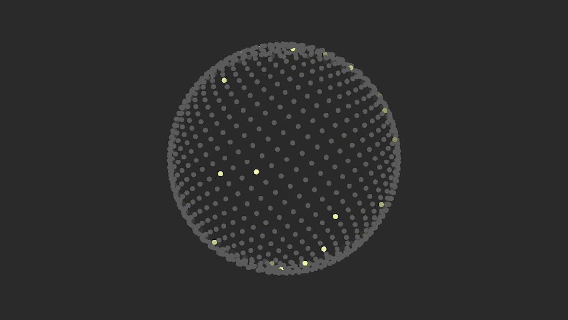 Rotating globe with multiple locations