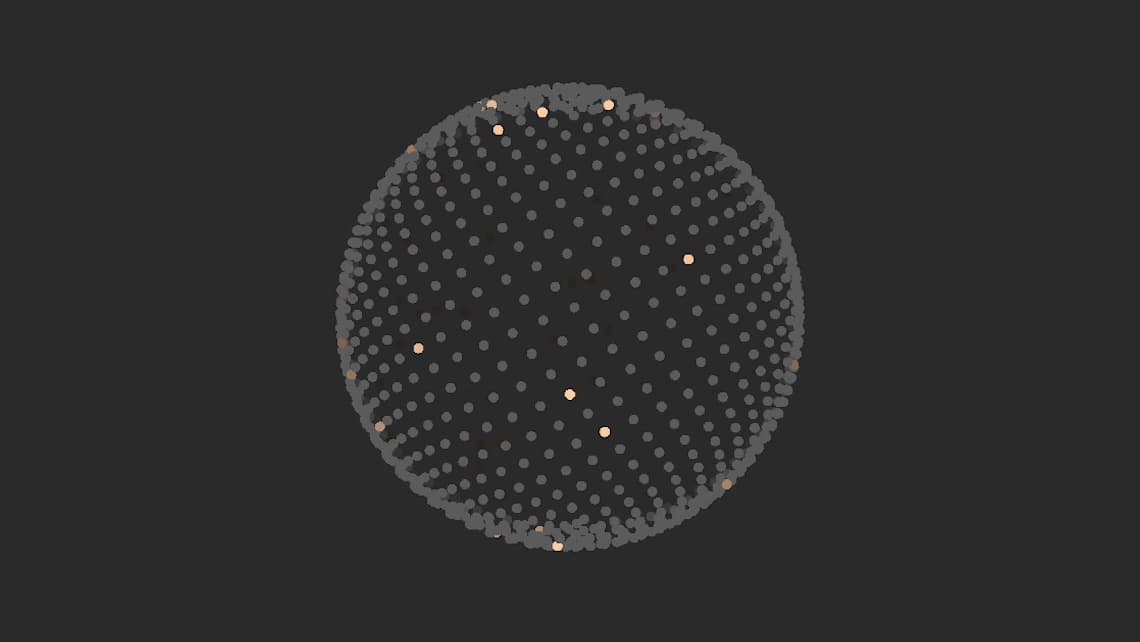 Rotating globe with multiple locations